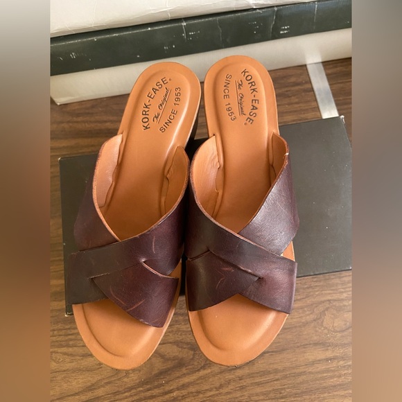 Kork-Ease Shoes - Kork-Ease Women's Dark Brown Slide Sandals